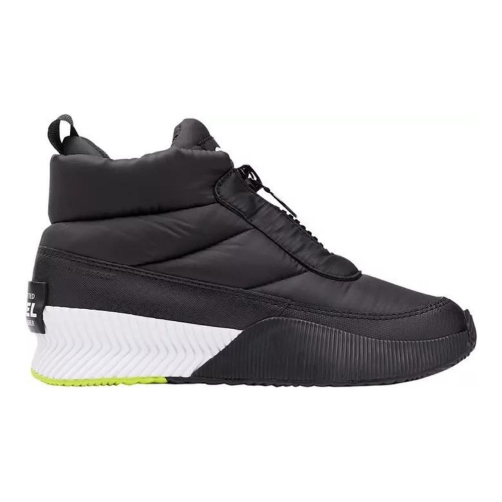 Sorel Black and White Sneakers with Neon Accents